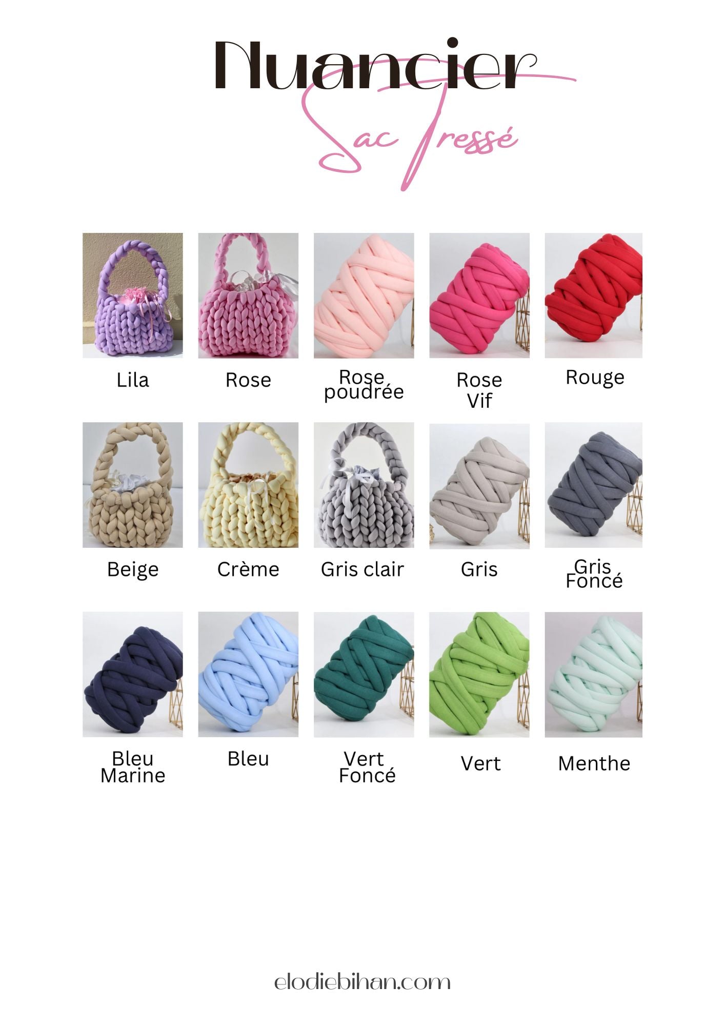 Personnalisation petit et grand Sac Tressé (Précommande)