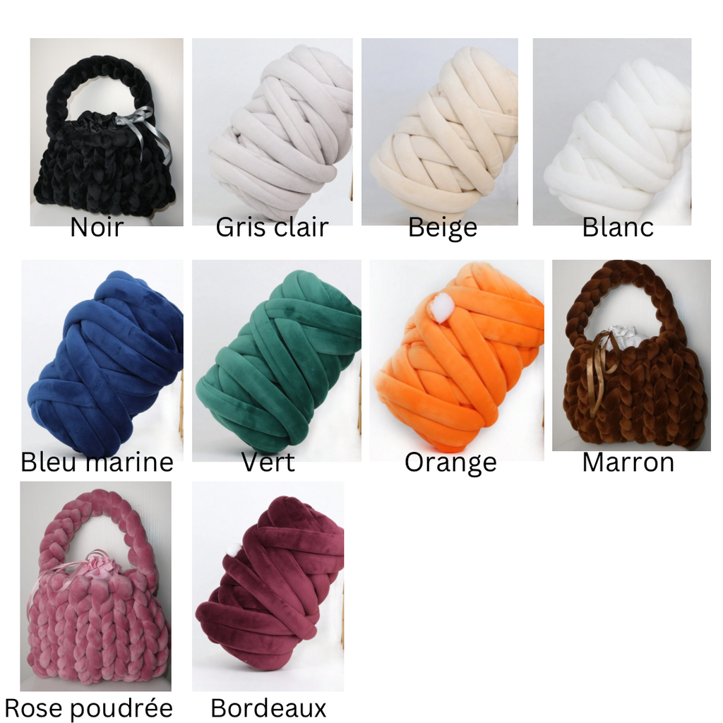 Personnalisation Sac Tressé velours (Précommande)