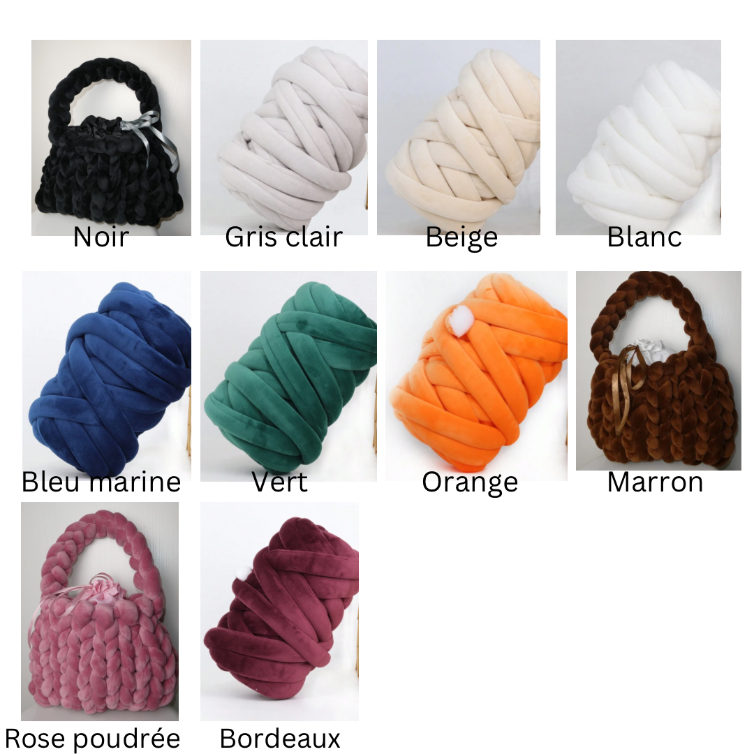 Personnalisation Sac Tressé velours (Précommande)
