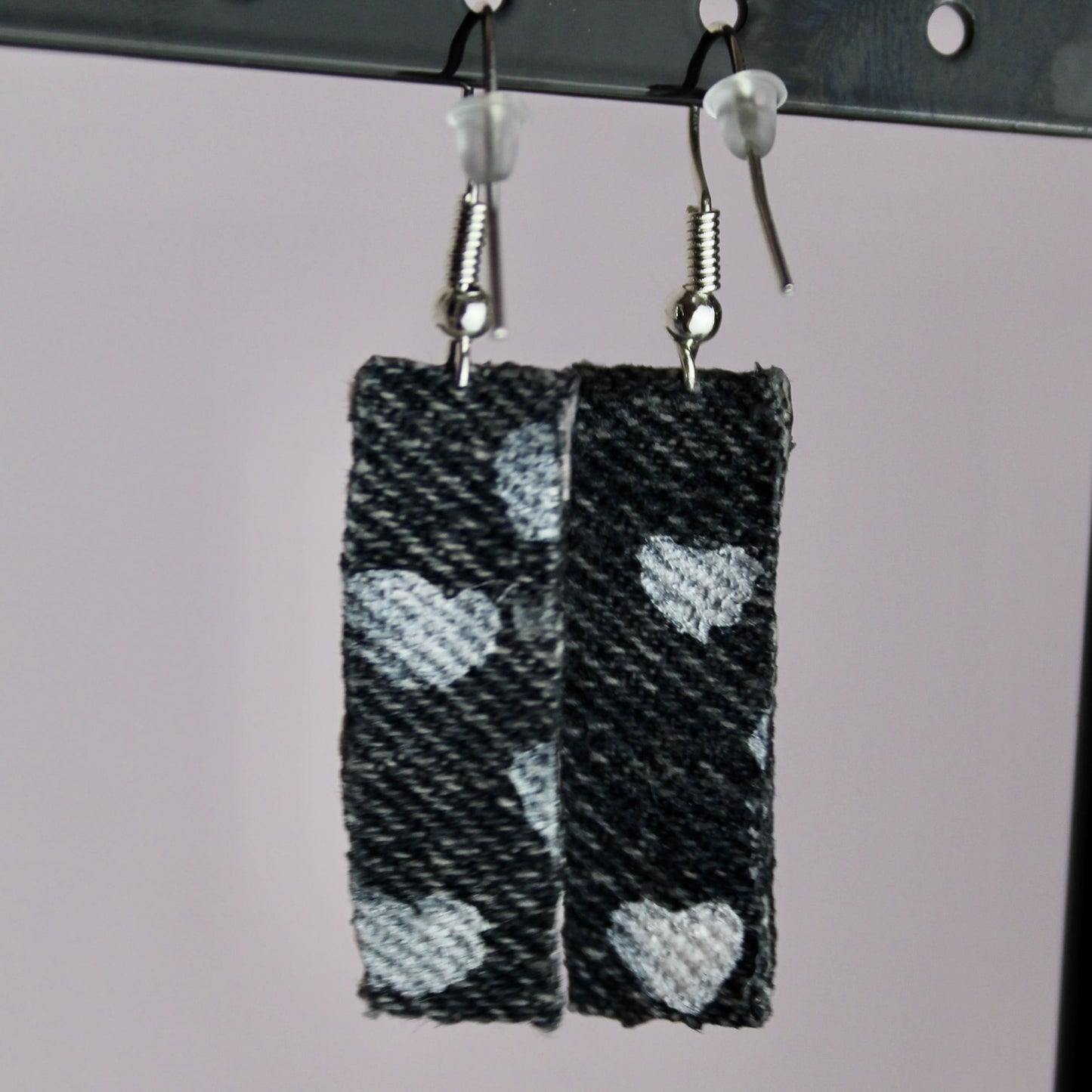 Denim earrings