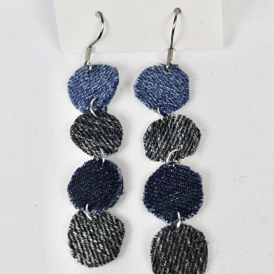 Boucles d’oreilles denim