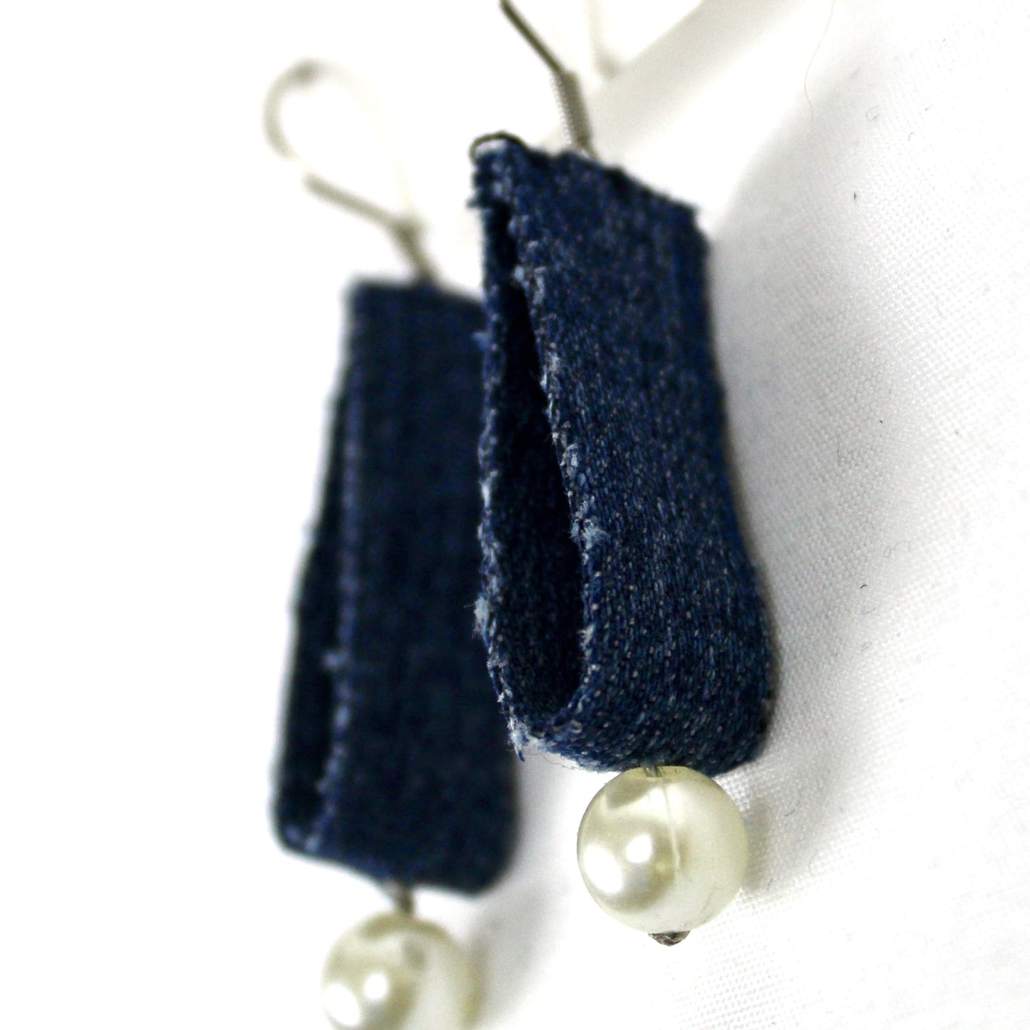 Denim earrings