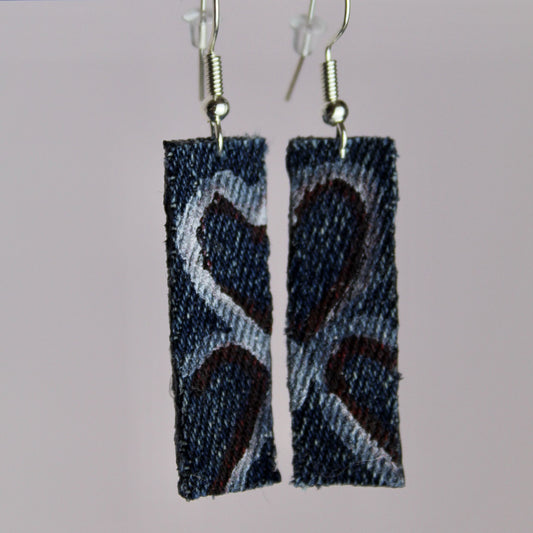 Boucles d’oreilles denim