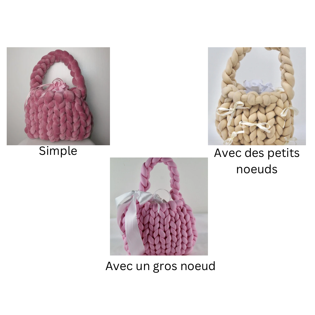 Personnalisation Sac Tressé velours (Précommande)